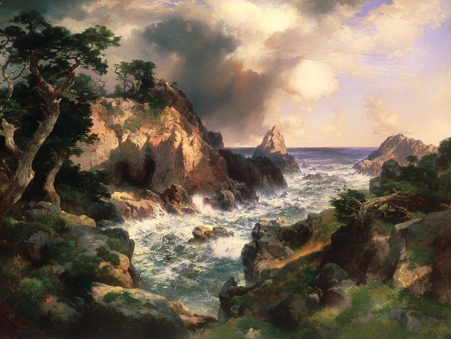 Vintage Painting - Point Lobos - Monterey California #1 by Mountain Dreams