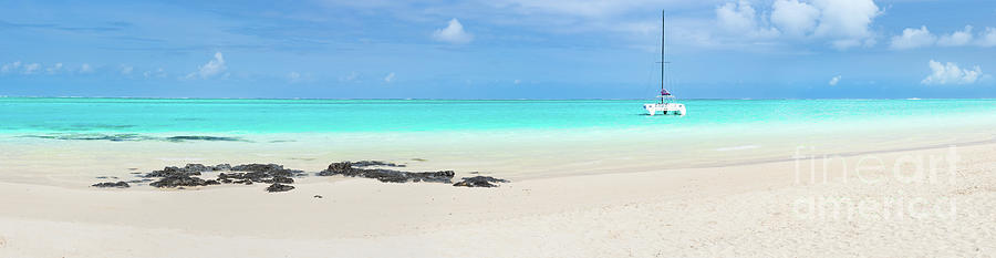 Pointe Desny Beach, Mauritius. Panorama Photograph