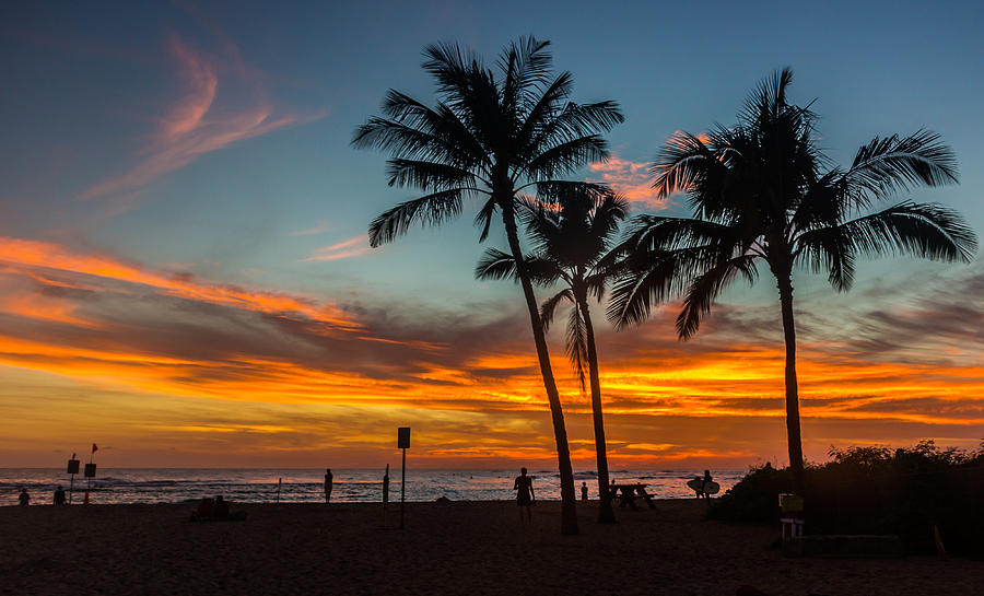 Poipu Beach Sunset - Kauai HI #1 Photograph by Donnie Whitaker