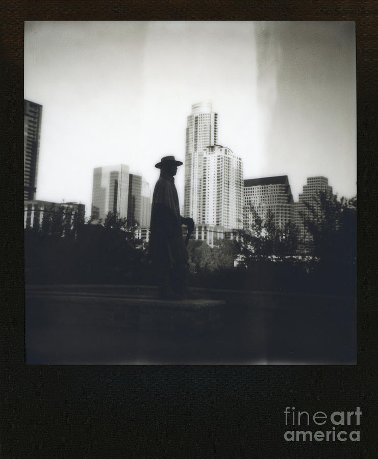 Stevie Ray Vaughan Photograph - Polaroid instant film black and white picture of the Stevie Ray  #1 by Dan Herron