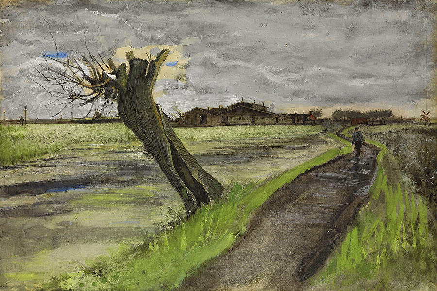 Pollard Willow #1 Painting by Vincent van Gogh
