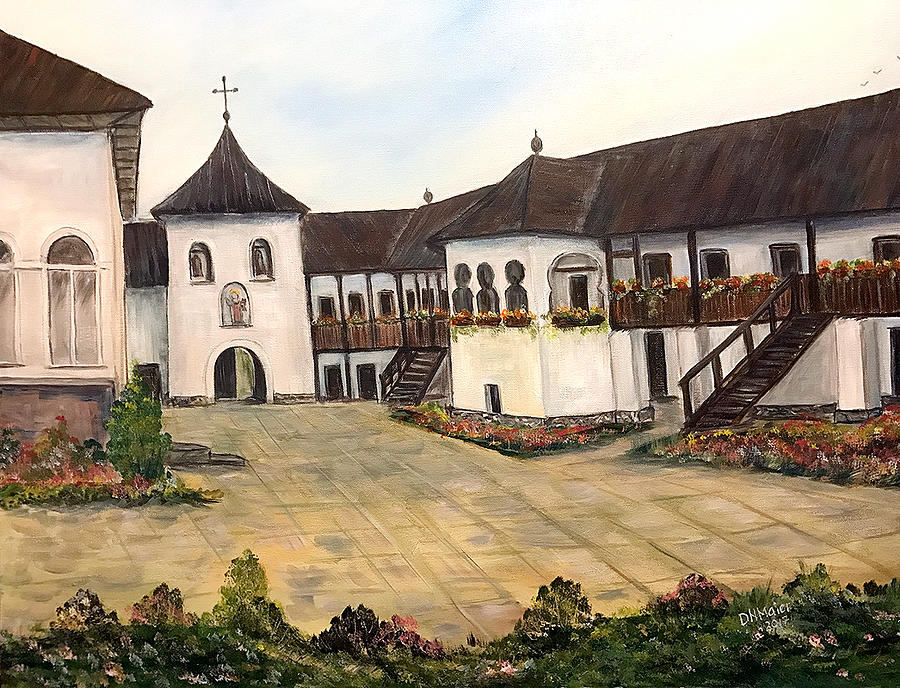 Polovragi Monastery - Romania #1 Painting by Dorothy Maier