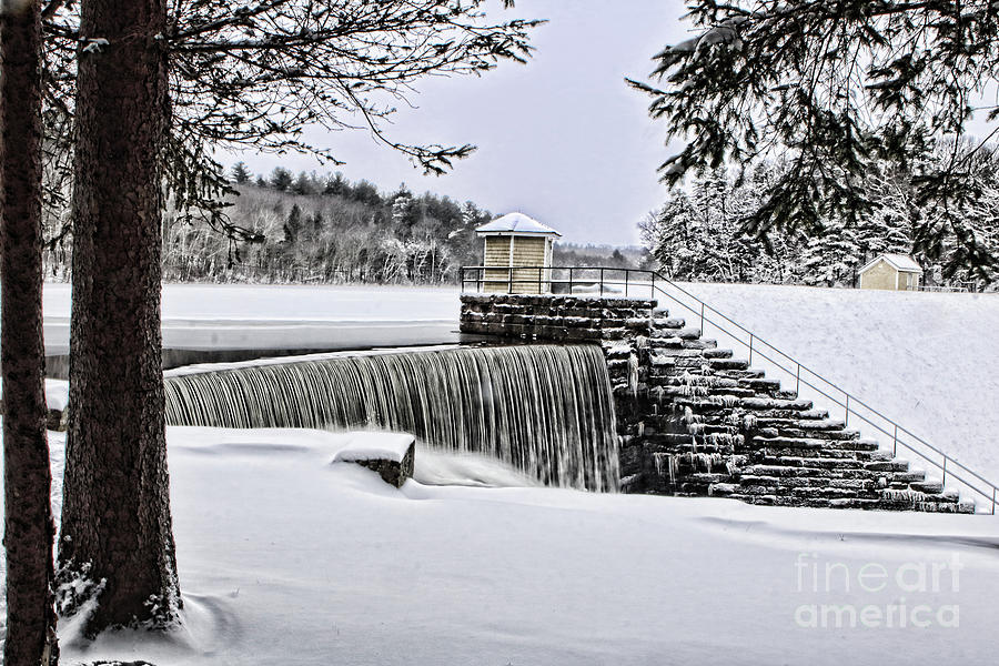 Ponaganset River Dam Photograph by Jim Beckwith - Fine Art America