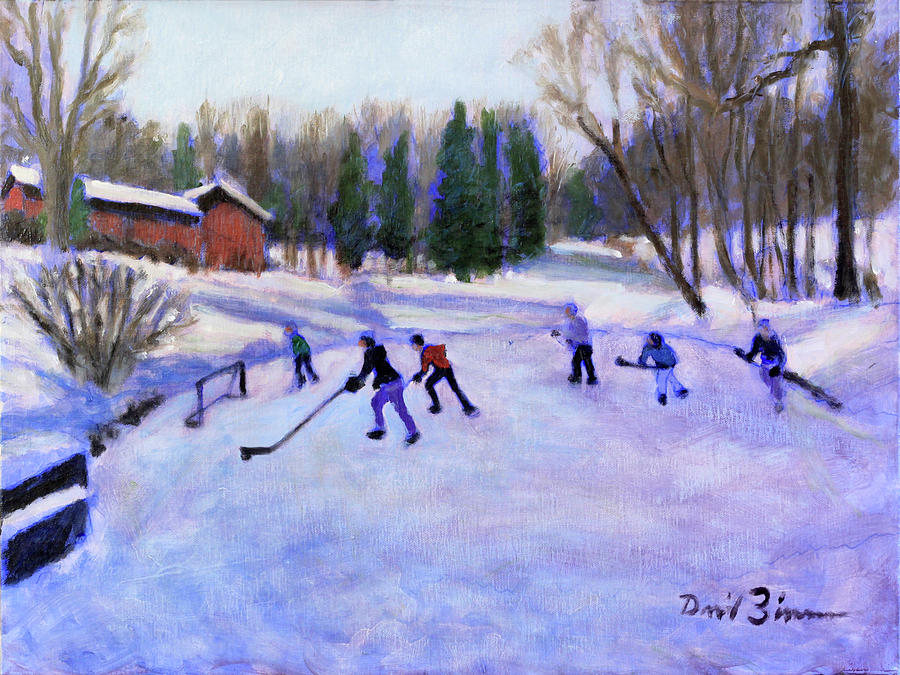 Pond Rockets #1 Painting by David Zimmerman