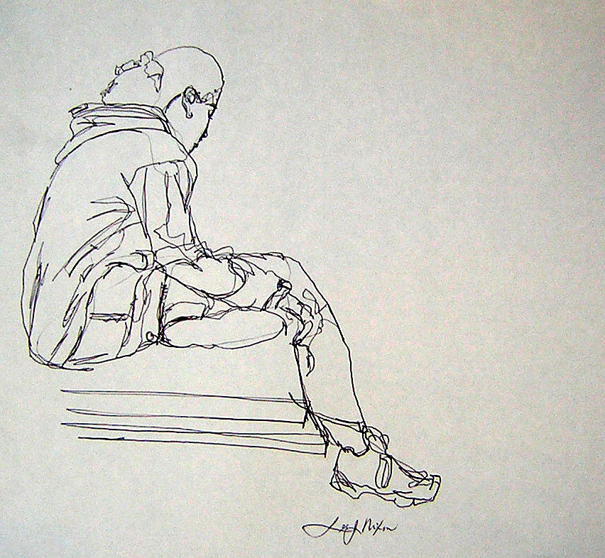 Pondering #1 Drawing by Lee Nixon