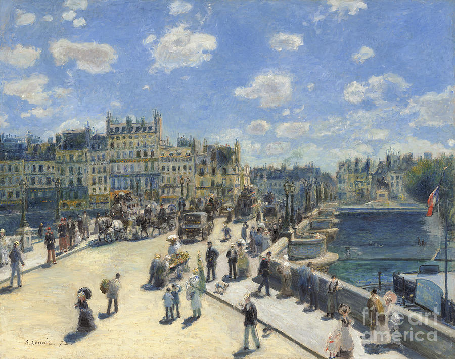 Pont Neuf  Paris Painting by Pierre Auguste Renoir