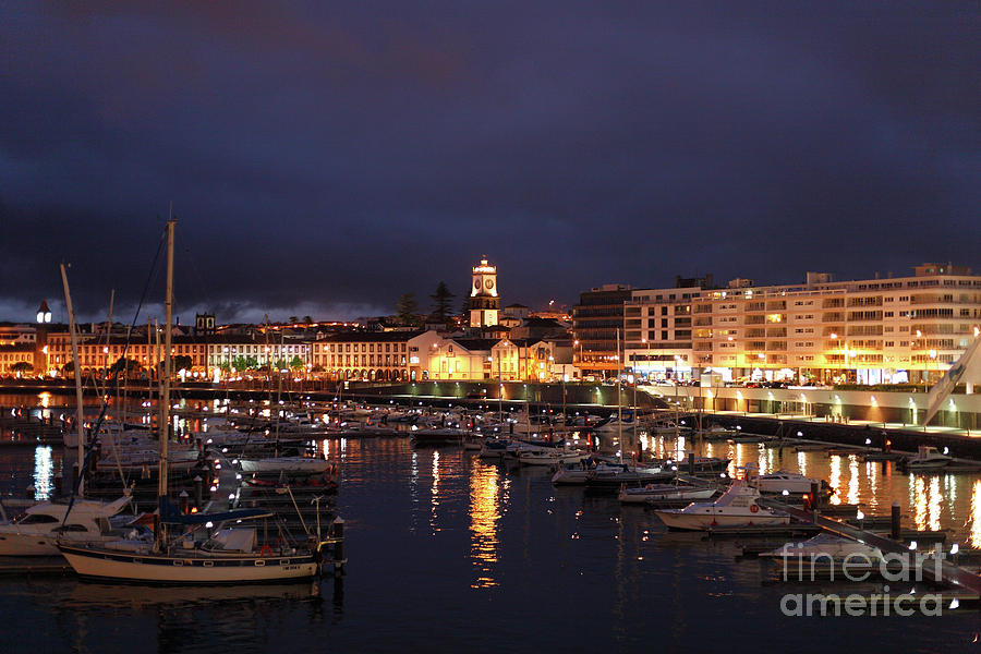 Portugal Photograph - Ponta Delgada At Night 1 by Gaspar Avila Portugal Photograph - Ponta Delgada At Night 1 by Gaspar Avila