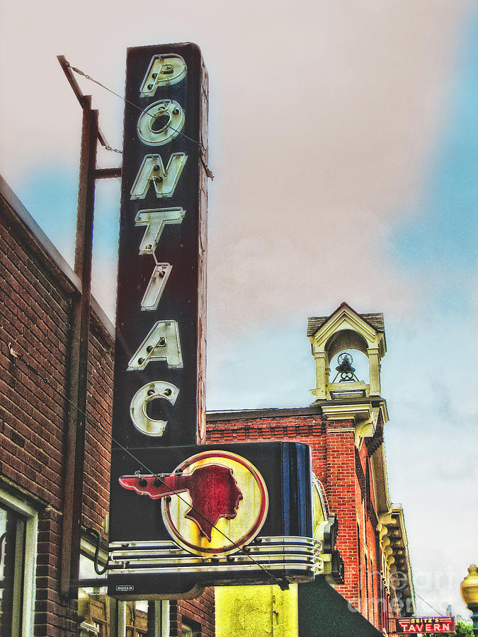 Pontiac Sign #1 Photograph by Timothy Hacker