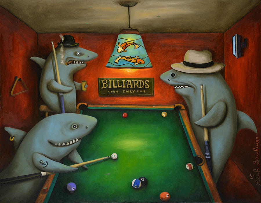 Pool Sharks #1 Painting by Leah Saulnier The Painting Maniac