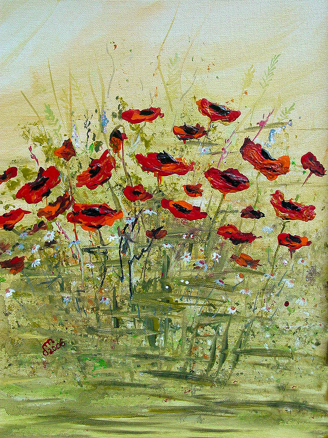 Poppy Painting - Poppies #1 by Dorothy Maier