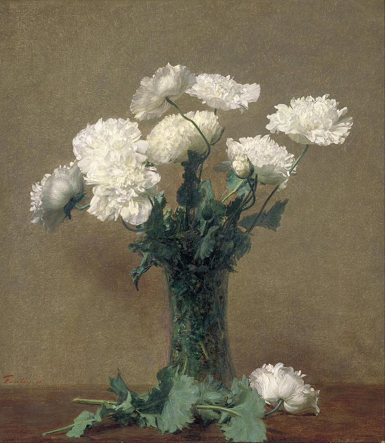 Poppies #1 Painting by Henri Fantin