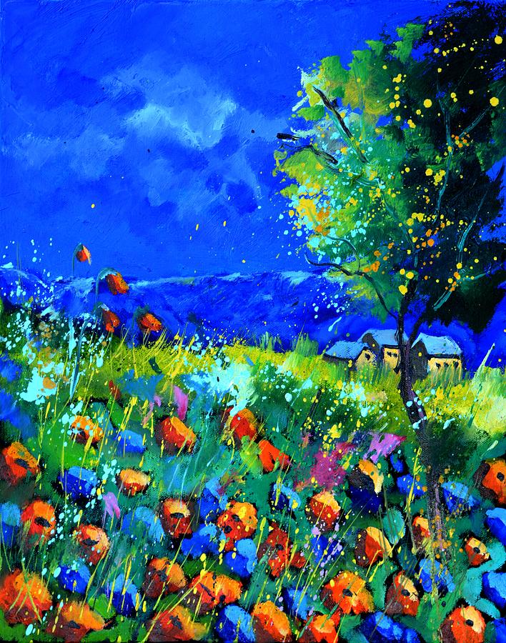 Poppies In  Provence Painting
