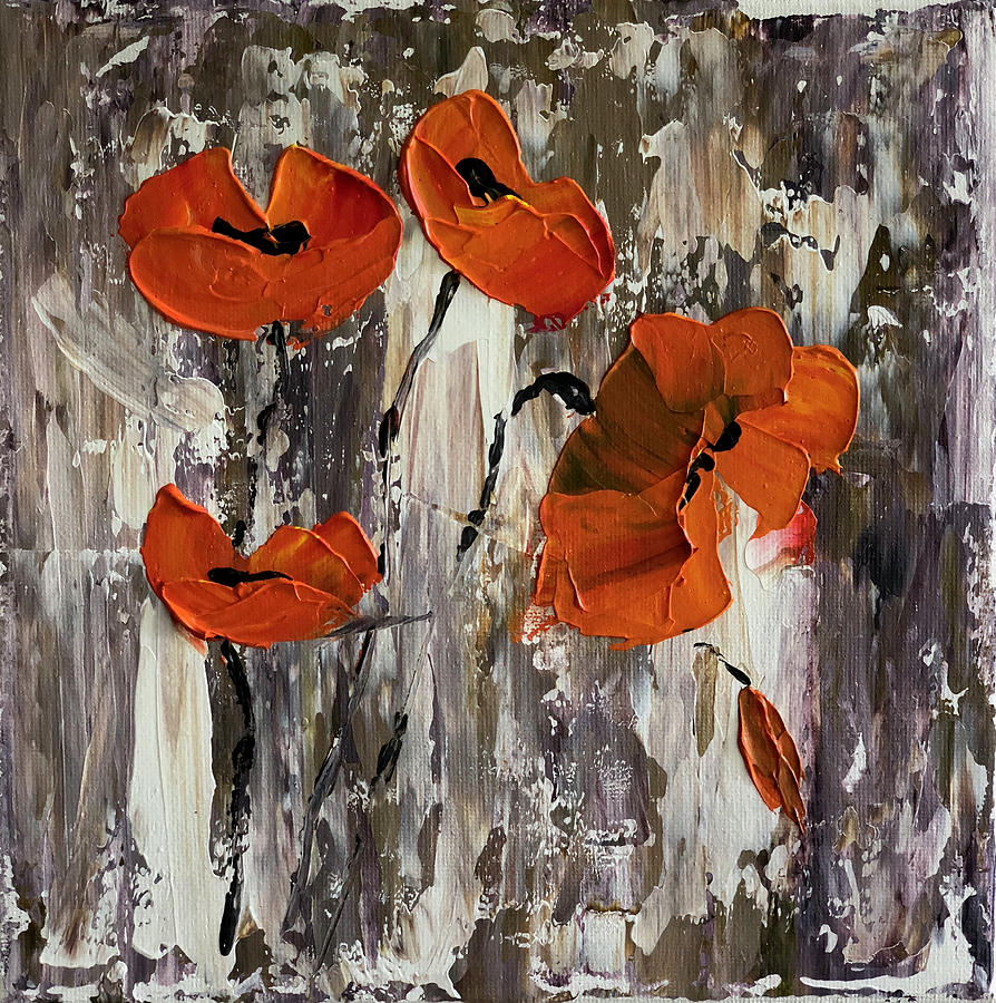 Poppies #1 Painting by Iryna Oliinyk