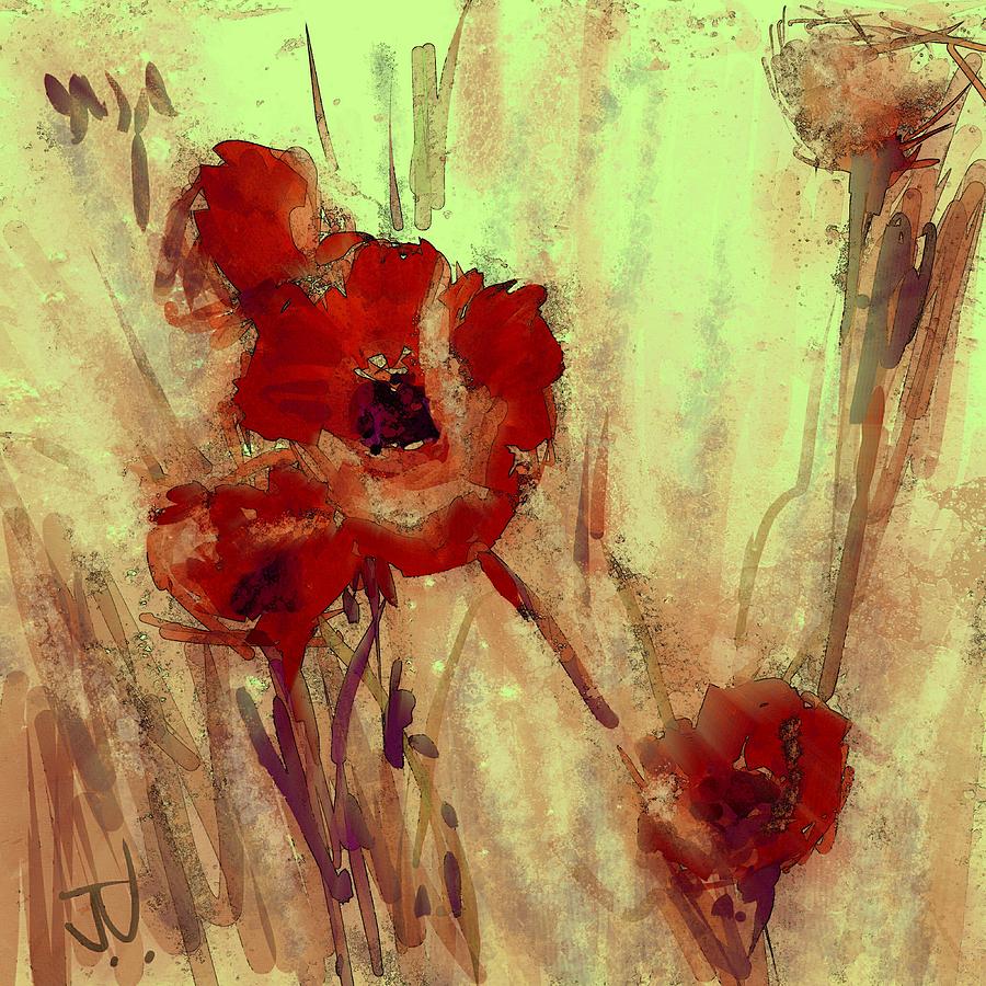Poppies #1 Digital Art by Jim Vance