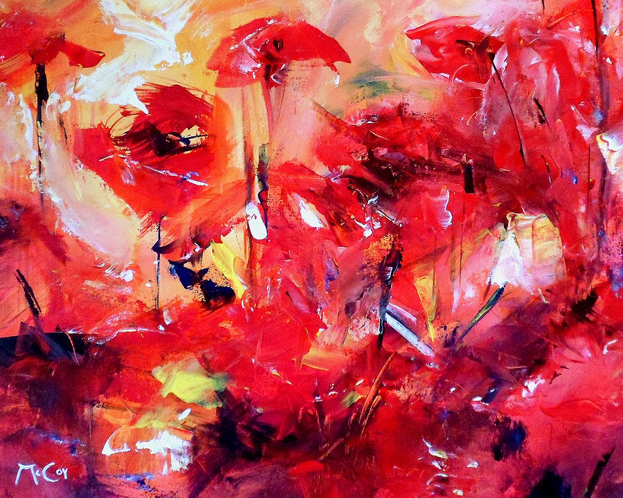 Poppies Painting by K McCoy