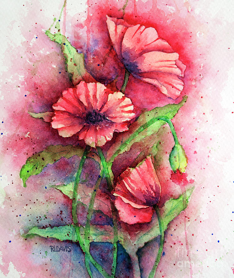 Poppies #1 Painting by Rebecca Davis