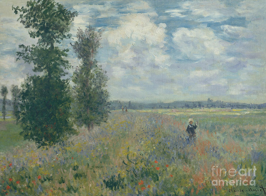 Poppy Fields near Argenteuil, 1875  Painting by Claude Monet