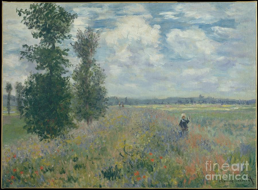 Poppy Fields near Argenteuil #1 Painting by Celestial Images