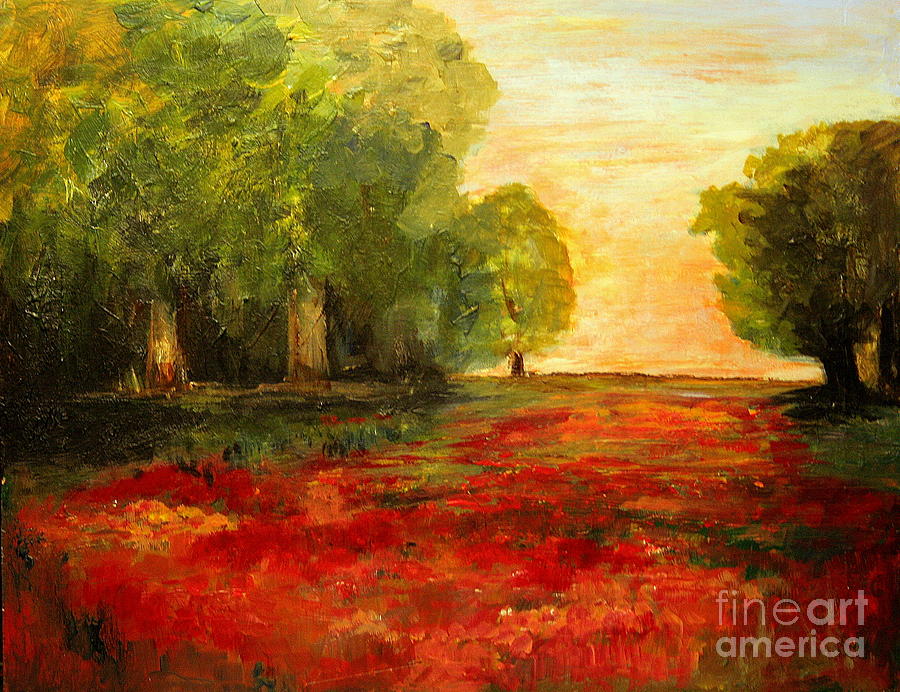 Poppy Meadow 2 #1 Painting by Julie Lueders 