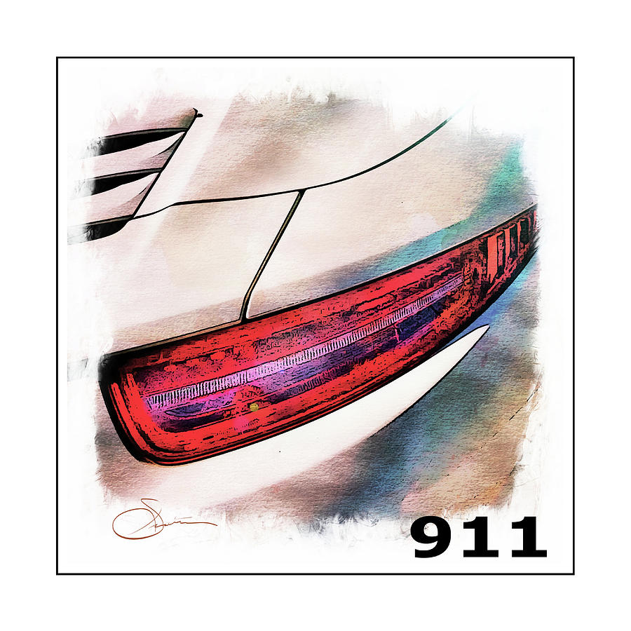 Porsche 911 #1 Digital Art by Rob Smiths