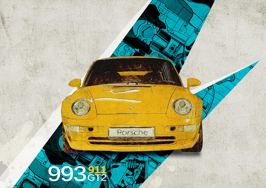 Transportation Digital Art - Porsche 993 GT2 #1 by Yurdaer Bes
