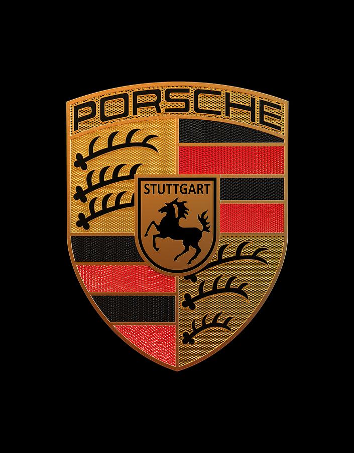 Porsche Emblem Digital Art by Harry Grant