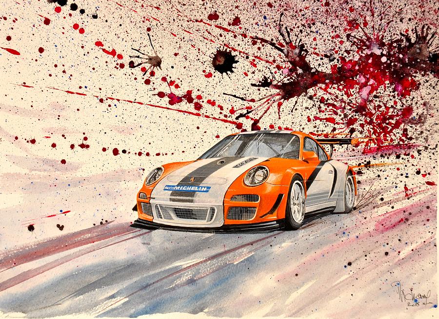 Porsche Painting By MICHAUX Michel - Fine Art America