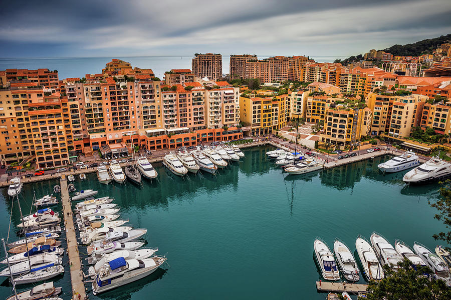 Boat Photograph - Port de Fontvieille in Monaco #1 by Artur Bogacki