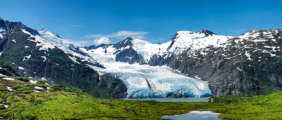 Mountain Photograph - Portage Glacier #1 by Ed Boudreau