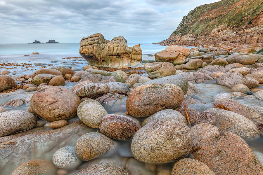 Pebbles Photograph - Porth Nanven - Cornwall #1 by Joana Kruse