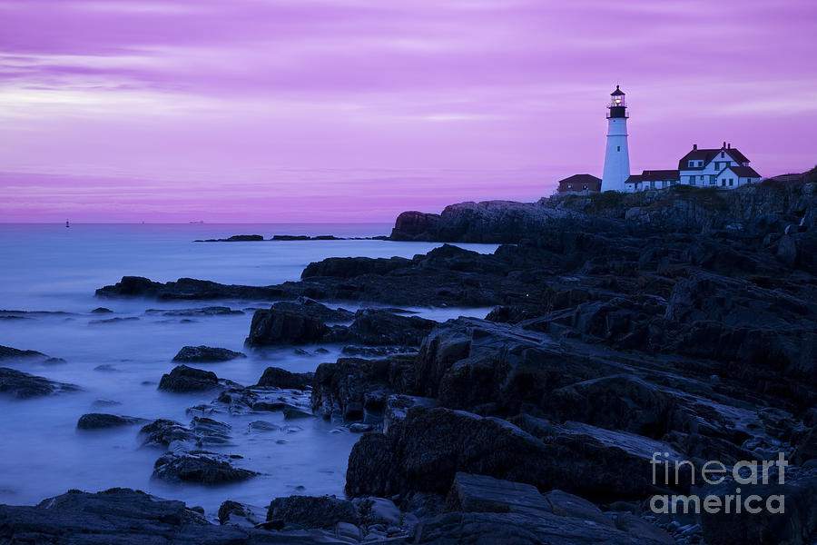 Portland Head Lighthouse - Predawn - Maine Photograph by Brian Jannsen