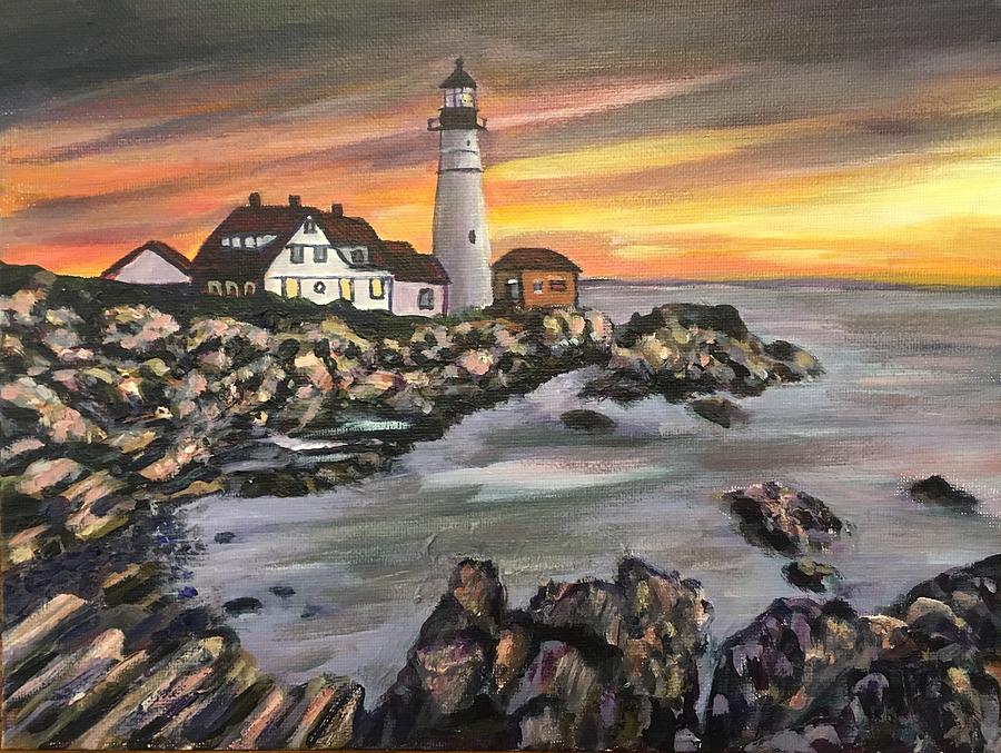 Portland Head Lighthouse #1 Painting by Richard Nowak