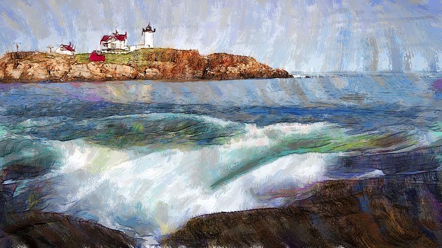 Nature Digital Art - Portland Lighthouse #2 by Jon Glaser