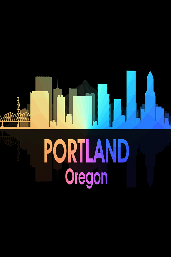 Portland Digital Art - Portland OR 5 Vertical by Angelina Tamez
