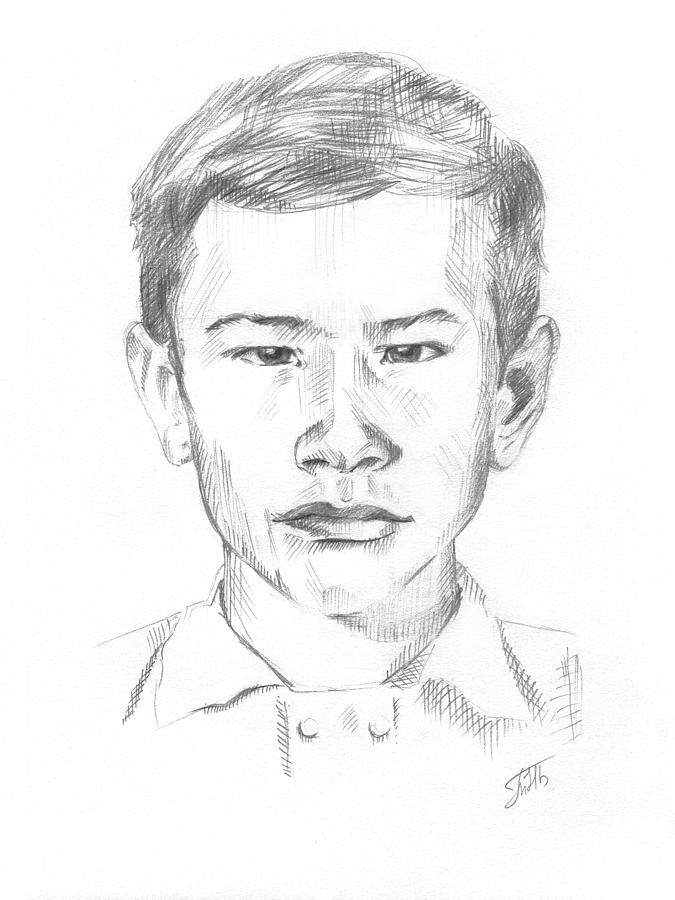 Portrait of a Boy #1 Drawing by Masha Batkova