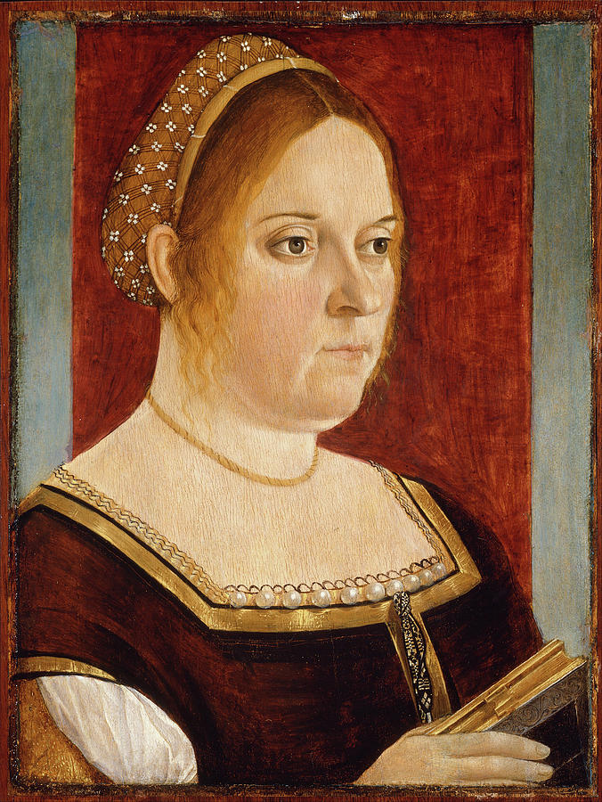 Portrait of a Lady with a Book #2 Painting by Vittore Carpaccio