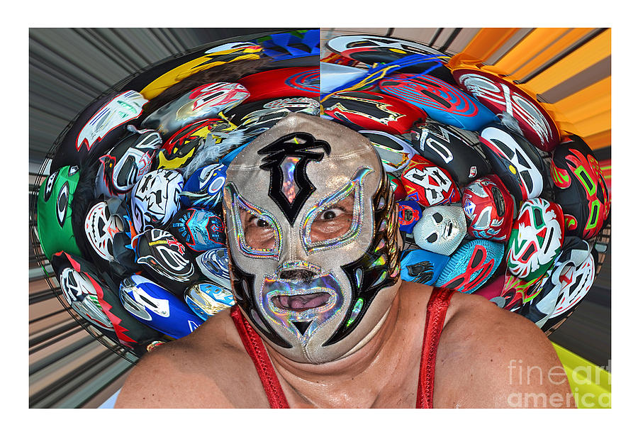 Portrait of Pro Luchador Chicano Flame Photograph by Jim Fitzpatrick