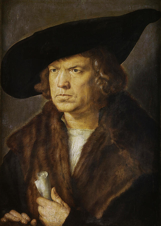 Portrait of a Man  #4 Painting by Albrecht Durer