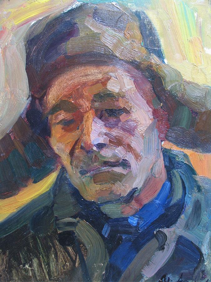 Portrait Painting - Portrait of a Soviet Worker 2 by Ivan Filichev