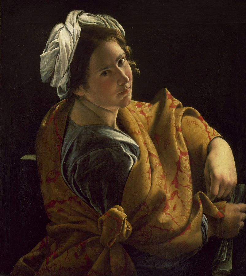 Portrait of a Young Woman as a Sibyl #2 Painting by Orazio Gentileschi