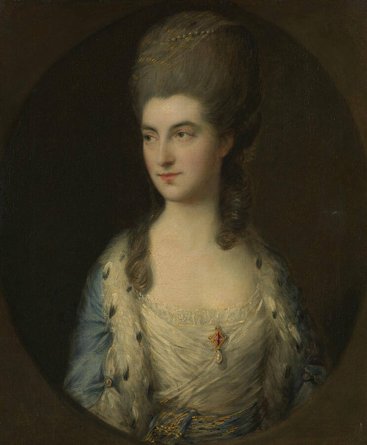 Portrait of a Young Woman, Called Miss Sparrow, from 1770s Painting by Thomas Gainsborough