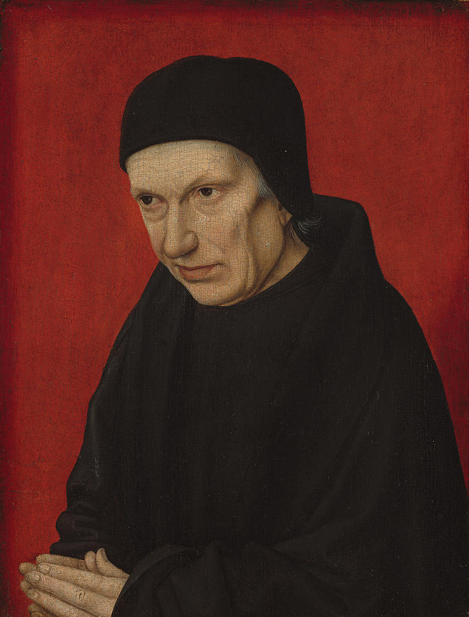 Portrait Of An Ecclesiastic #1 Painting by French 15th Century