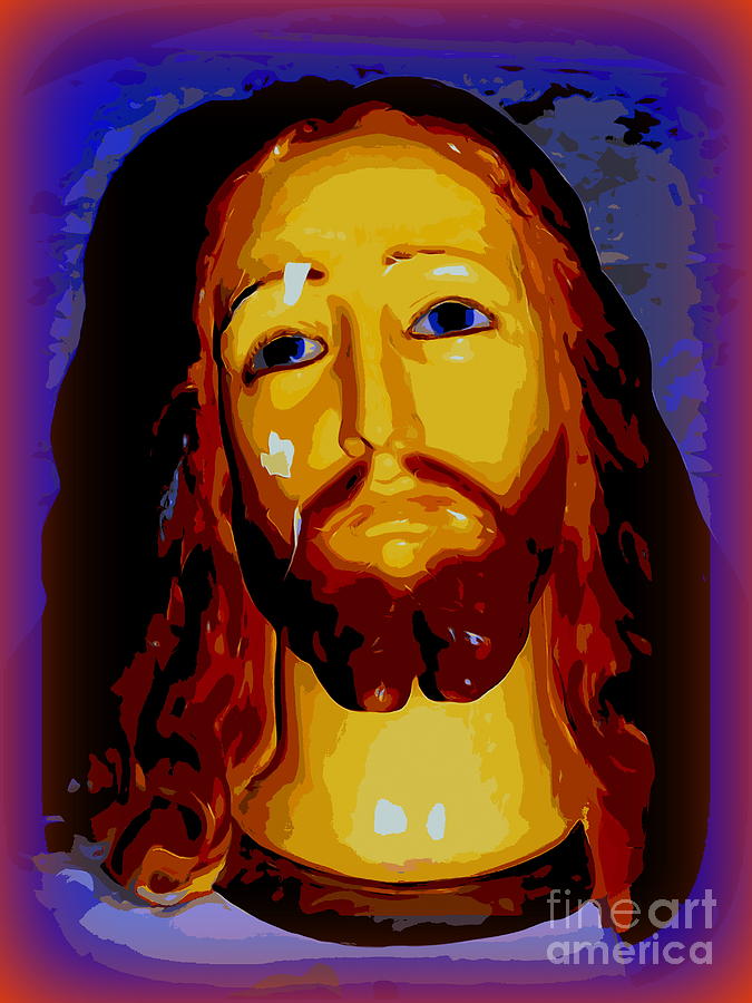 Portrait Of Christ #1 Mixed Media by Ed Weidman