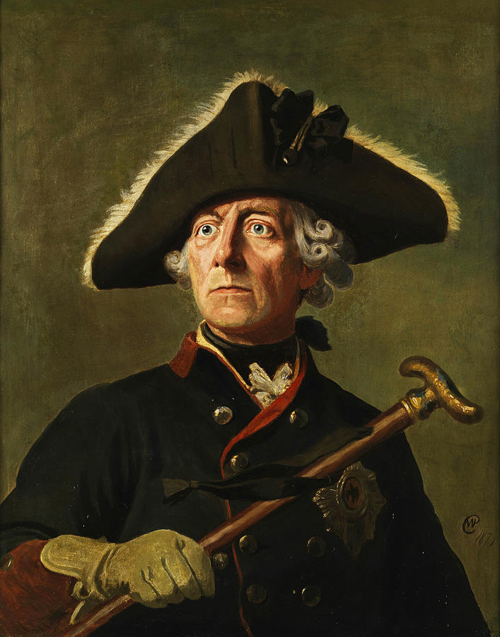 Portrait of Frederick the Great #2 Painting by Wilhelm Camphausen