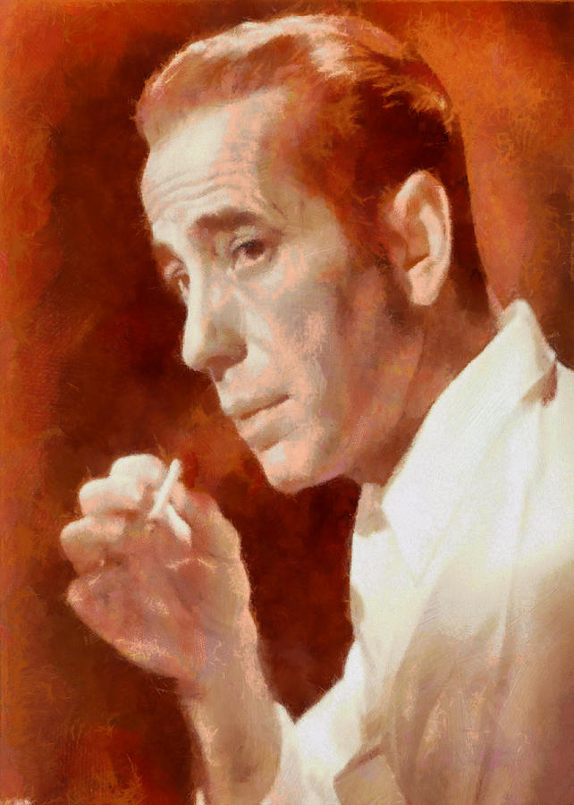 Portrait of Humphrey Bogart #1 Digital Art by Charmaine Zoe