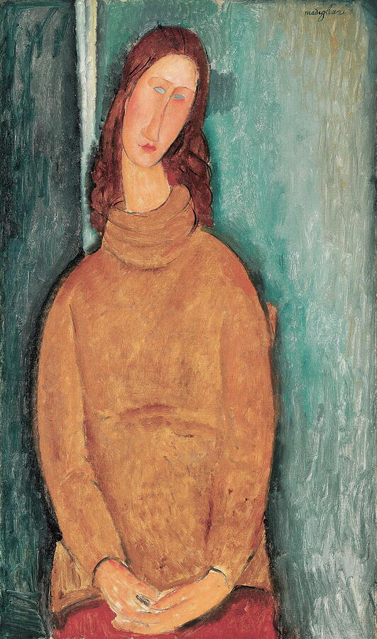 Portrait of Jeanne Hebuterne #6 Painting by Amedeo Modigliani