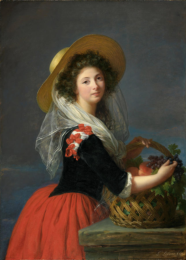 Fruit Painting - Portrait of Marie Gabrielle de Gramont Duchesse de Caderousse #1 by Louise Elisabeth Vigee Le Brun