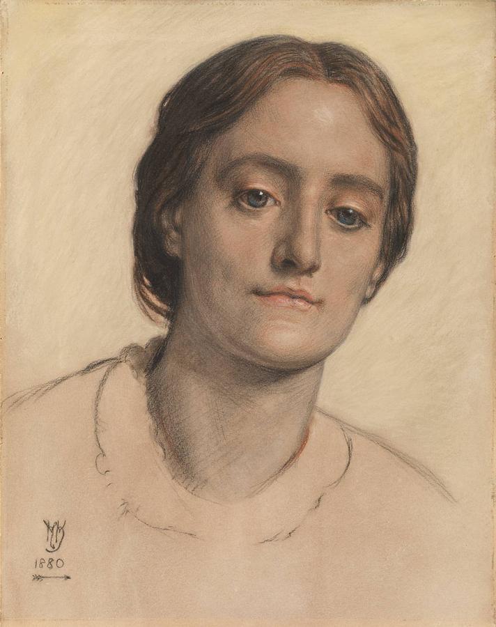 Portrait of Mrs Edith Holman Hunt #1 Painting by William Holman