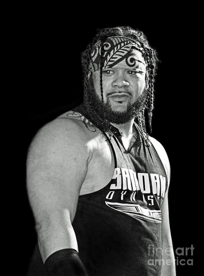 Portrait of Pro Wrestler Jacob Fatu Photograph by Jim Fitzpatrick