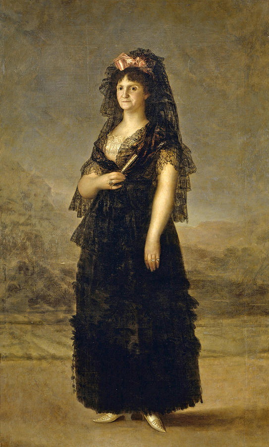 Portrait of Maria Luisa of Parma Queen of Spain Painting by Agustin Esteve